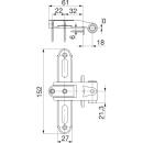 Maco Rustico Ladenkreuzband BLR gerade, verstellbar, schwarz 14384